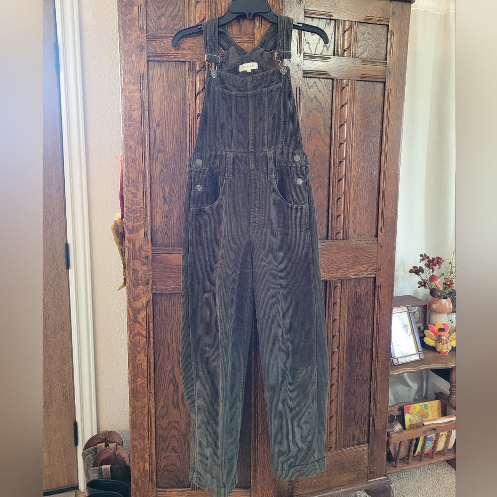Madewell Dark Green Corduroy Overalls